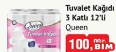 QUEEN TUVALET KAĞIDI 3 KATLI 12'Lİ